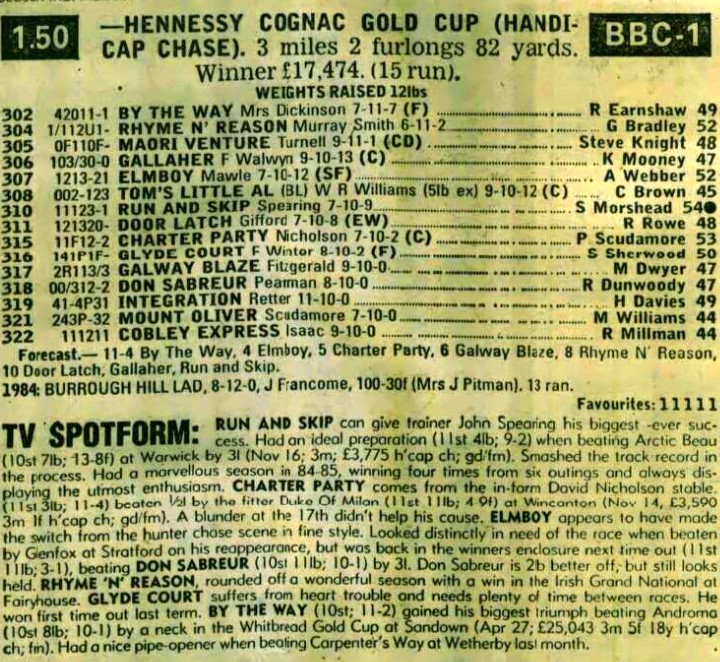 Hennessy Cognac Gold Cup Handicap Chase