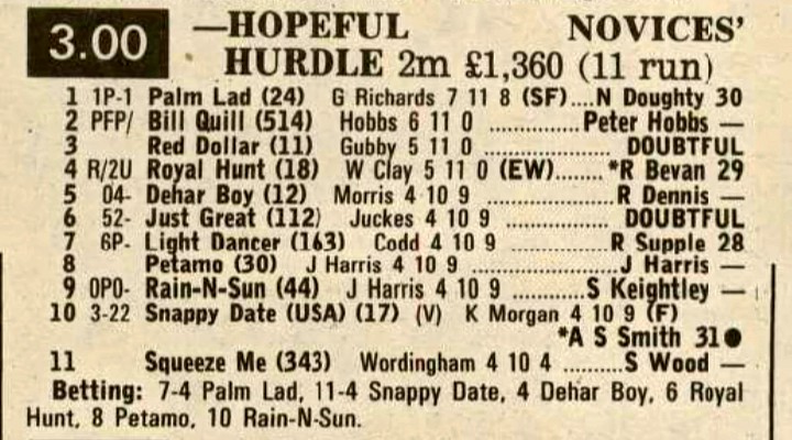 Hopeful Novices Hurdle