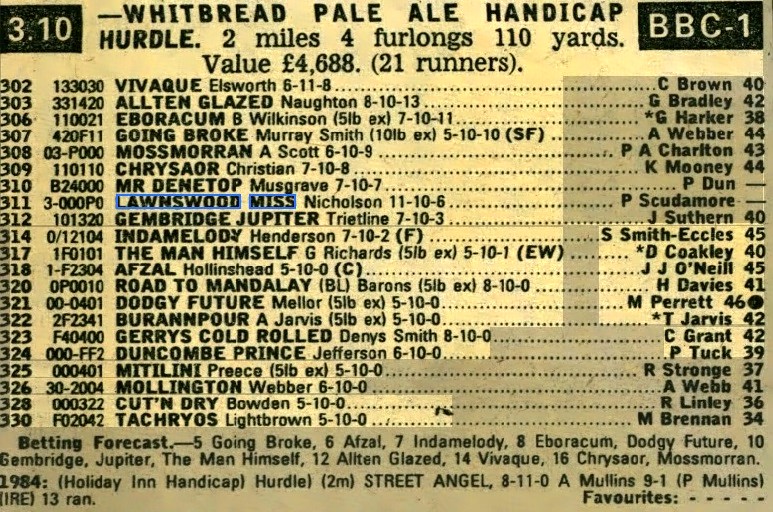 Whitbread Pale Ale Handicap Hurdle