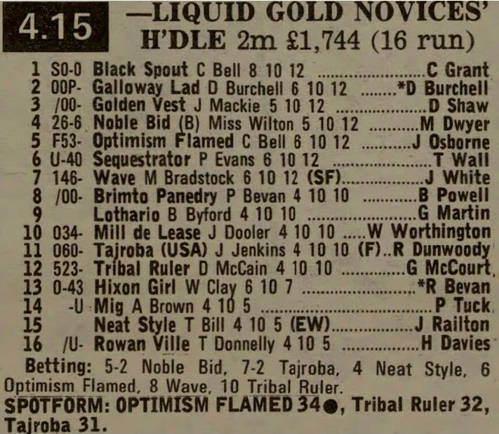 Liquid Gold Novices Hurdle