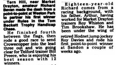 Tom Beckett Amateur Riders Challenge Trophy Handicap Chase